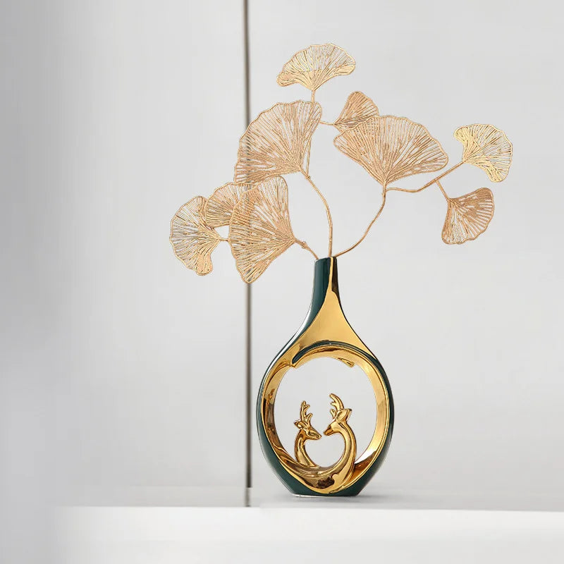 Golden Luxury Vase - Kacey ShoppingMart