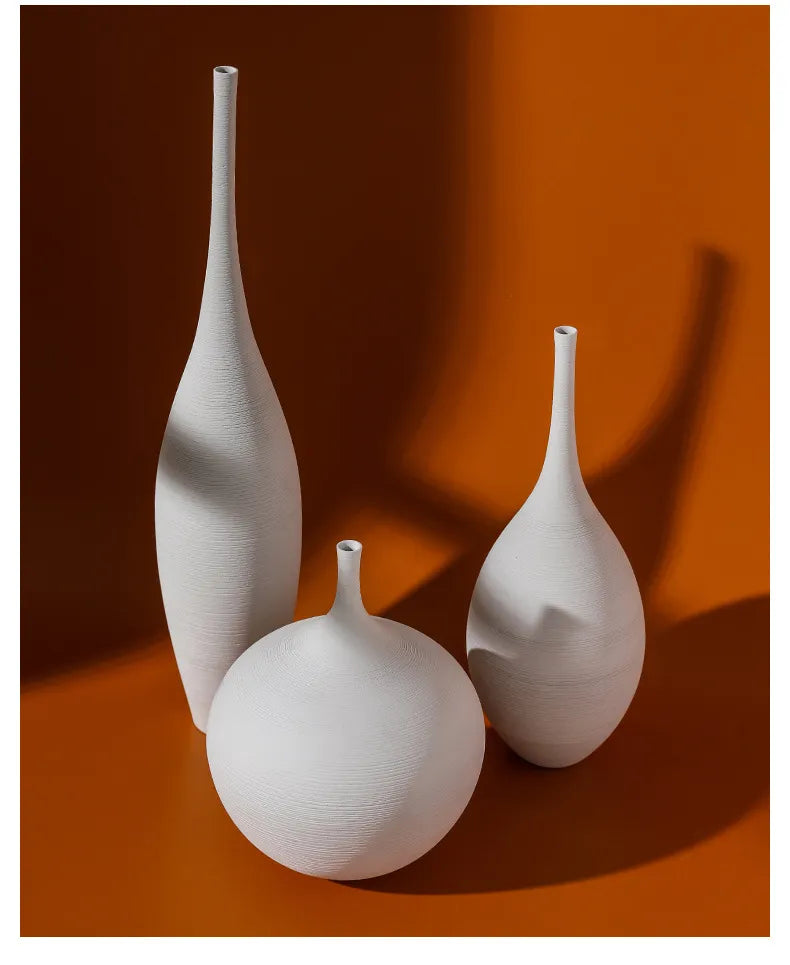 Creative Monochrome Ceramic Vase - Kacey ShoppingMart