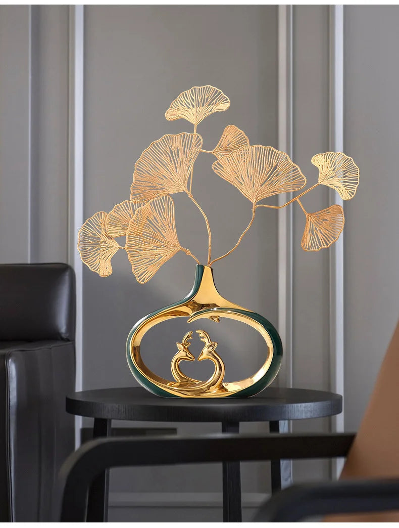 Golden Luxury Vase - Kacey ShoppingMart