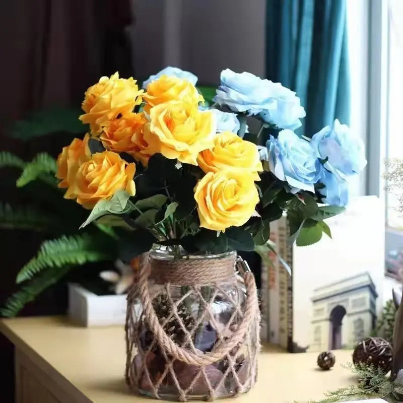 Hemp Rope Glass Vase - Kacey ShoppingMart