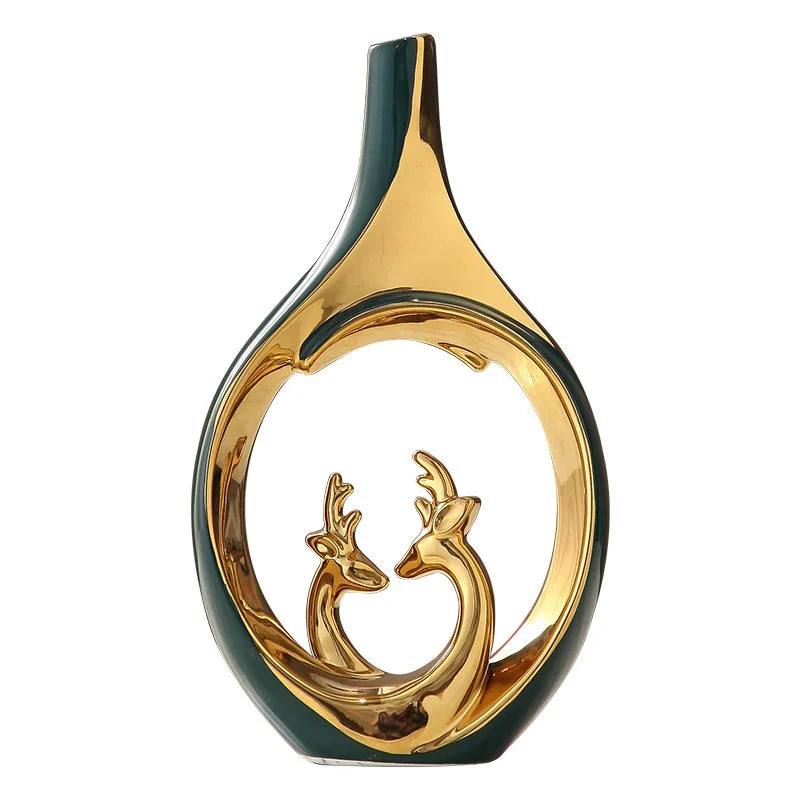 Golden Luxury Vase - Kacey ShoppingMart