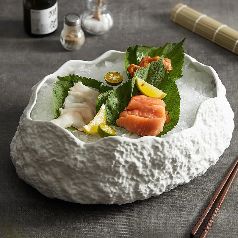 White Rock Border Plate - Kacey ShoppingMart