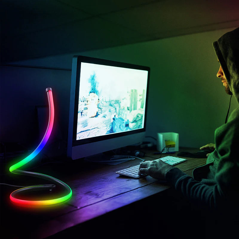 SpiralGlow LED Touch Table Lamp - Kacey ShoppingMart