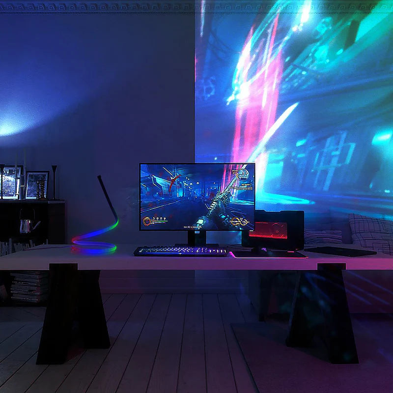 SpiralGlow LED Touch Table Lamp - Kacey ShoppingMart