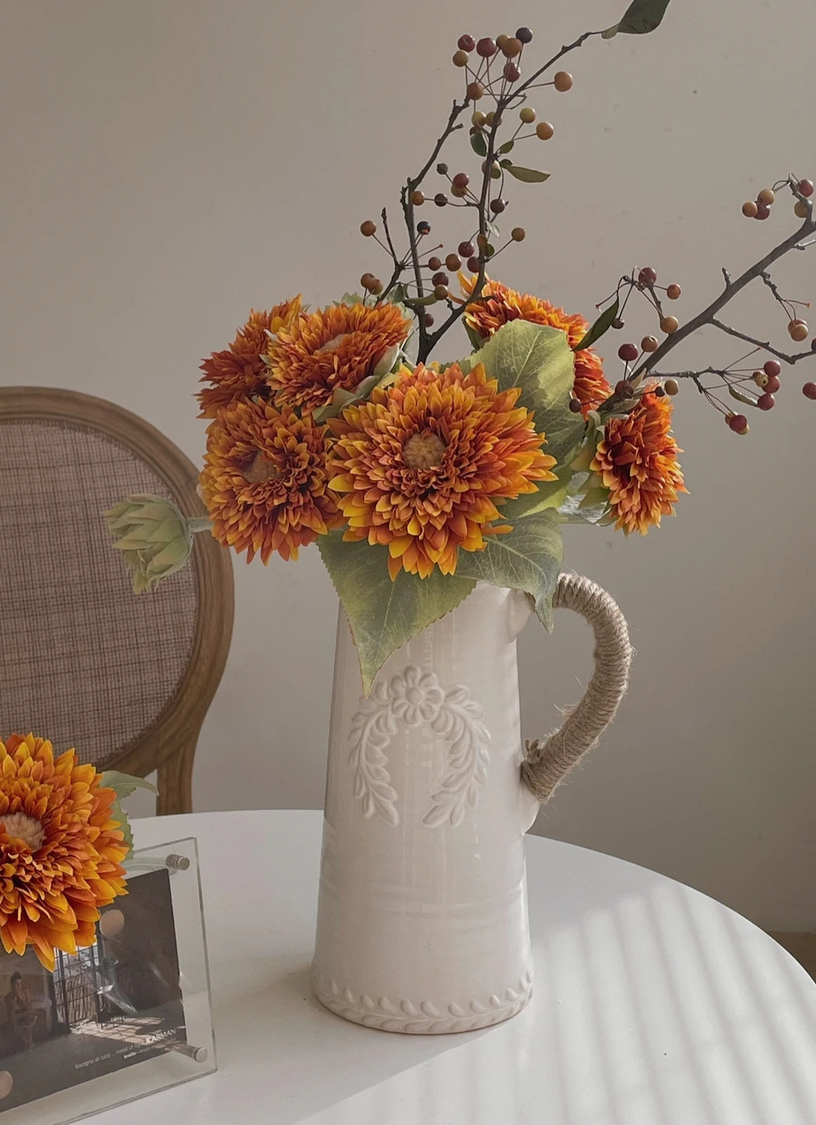 French country vintage vase ceramic light luxury living room flower ornaments European style - Kacey ShoppingMart