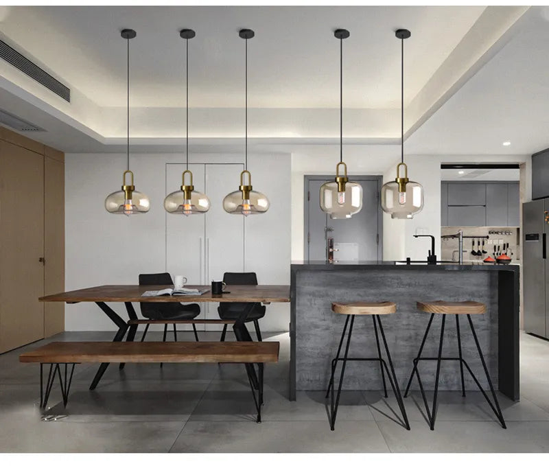 Modern Glass Pendant Light - Kacey ShoppingMart