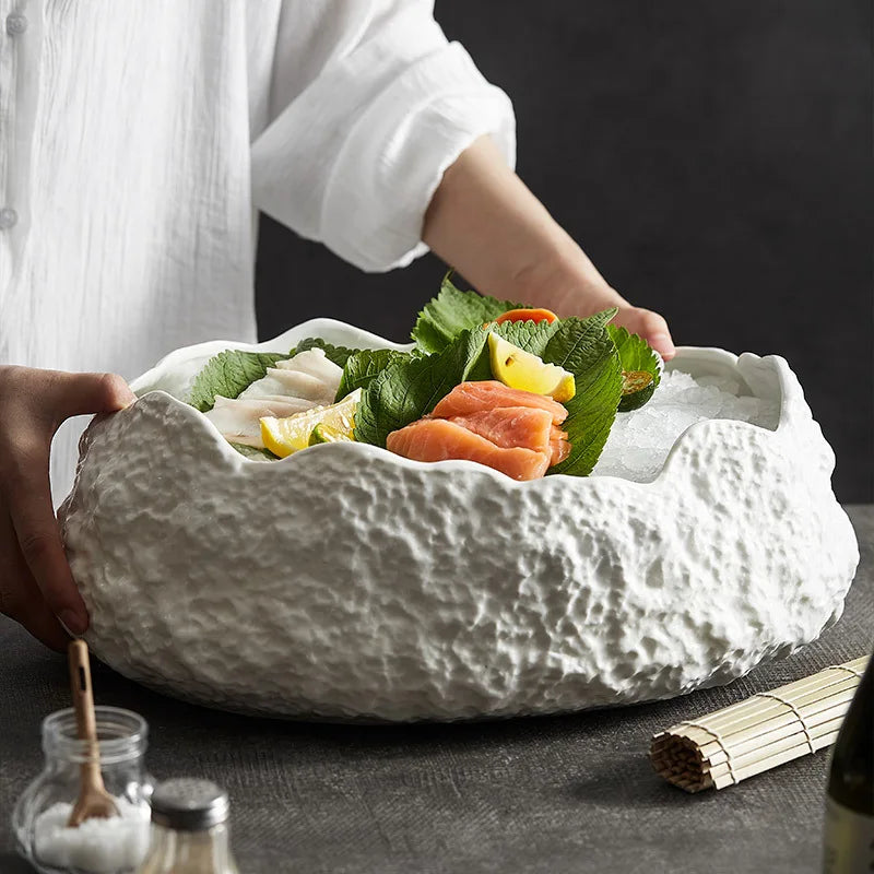 White Rock Border Plate - Kacey ShoppingMart