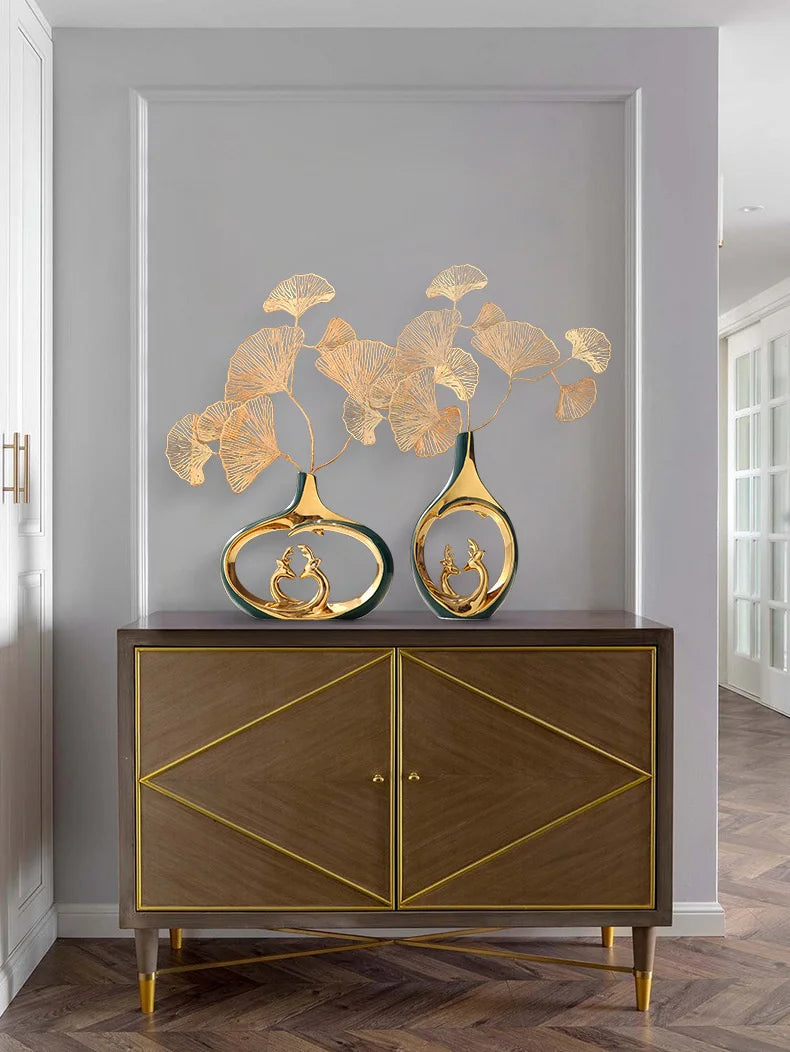 Golden Luxury Vase - Kacey ShoppingMart