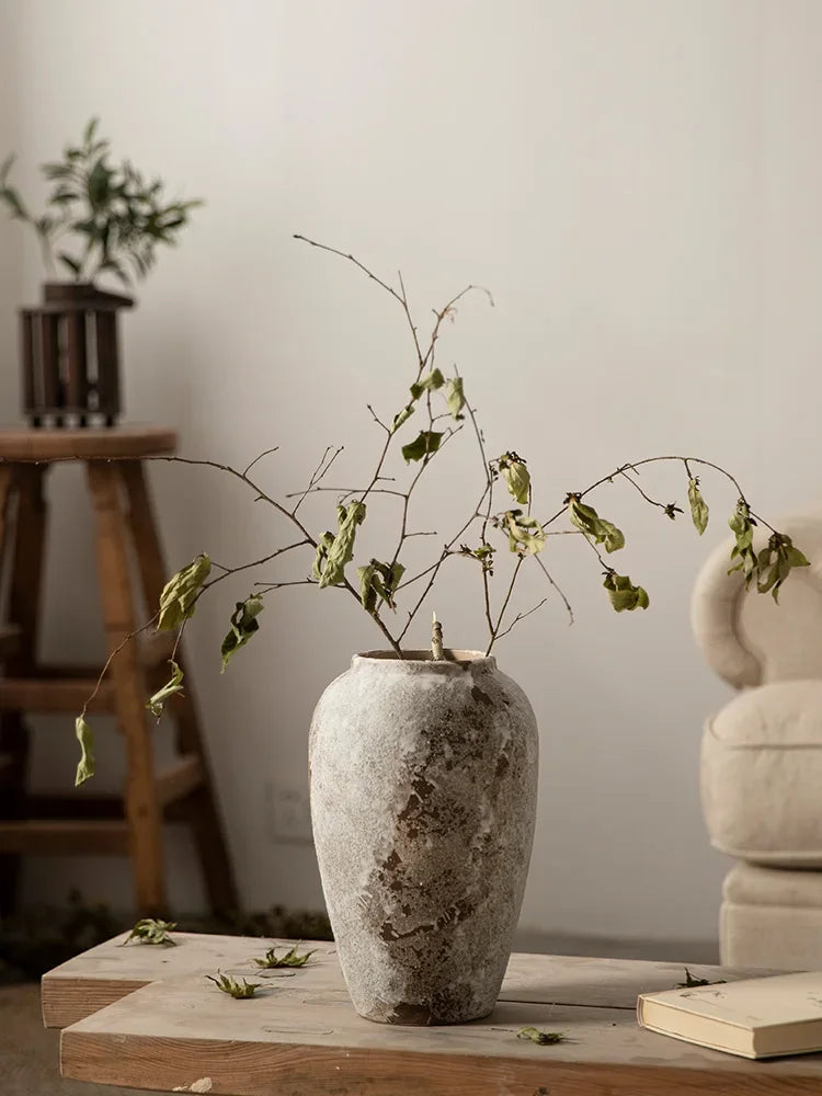 Mottled Retro Ceramic Vase - Kacey ShoppingMart