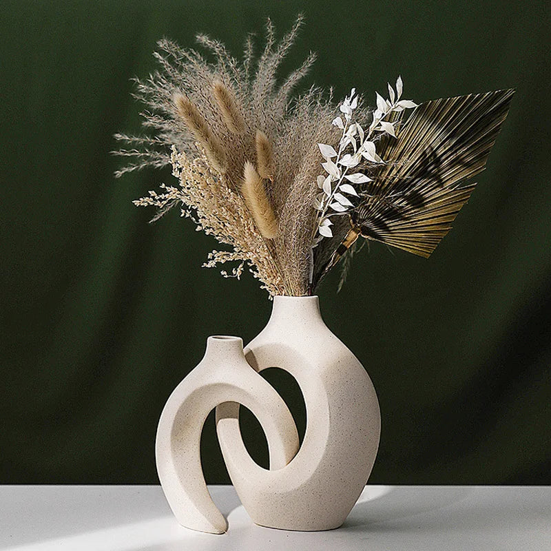 Luxury Ceramic Vase - Nordic Elegance - Kacey ShoppingMart