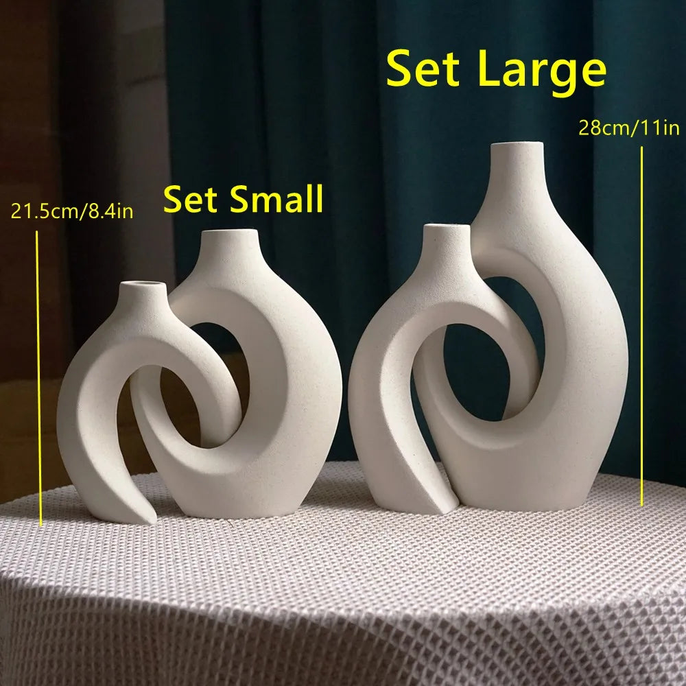 Luxury Ceramic Vase - Nordic Elegance - Kacey ShoppingMart