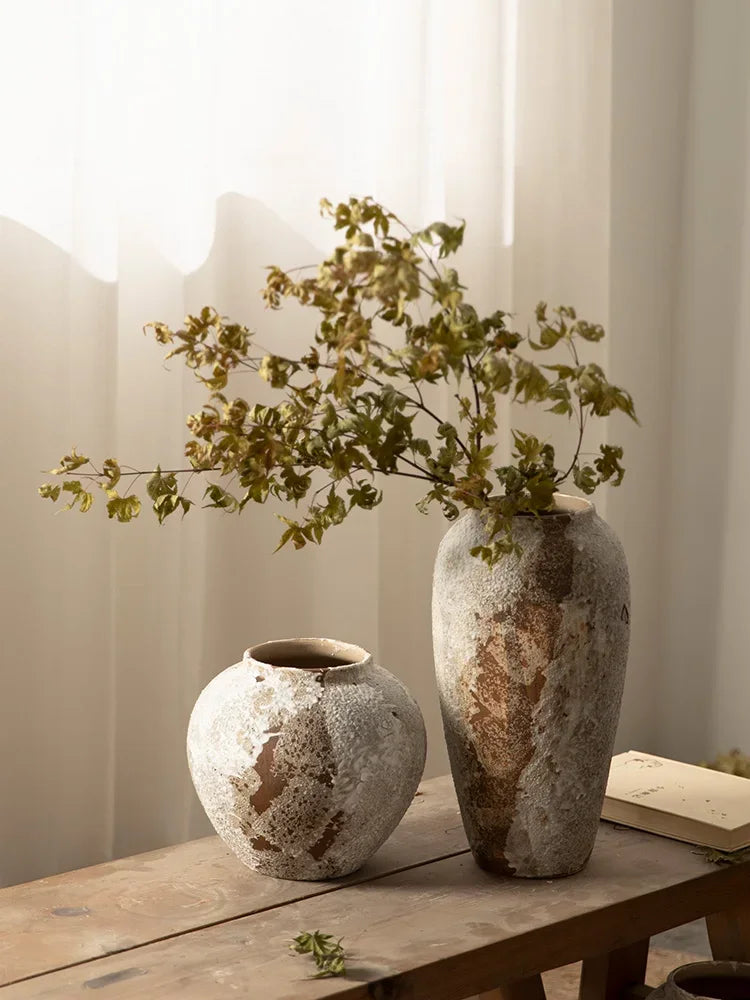 Mottled Retro Ceramic Vase - Kacey ShoppingMart