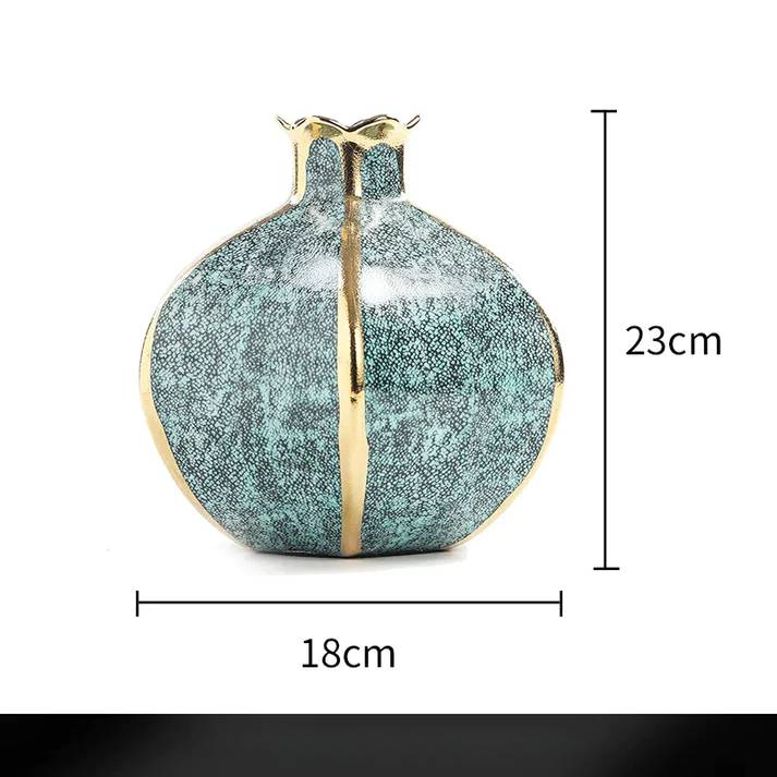 European ceramic gilt vase decoration for home modern living room decoration accessories interior luxury flower pots decorative - Kacey ShoppingMart