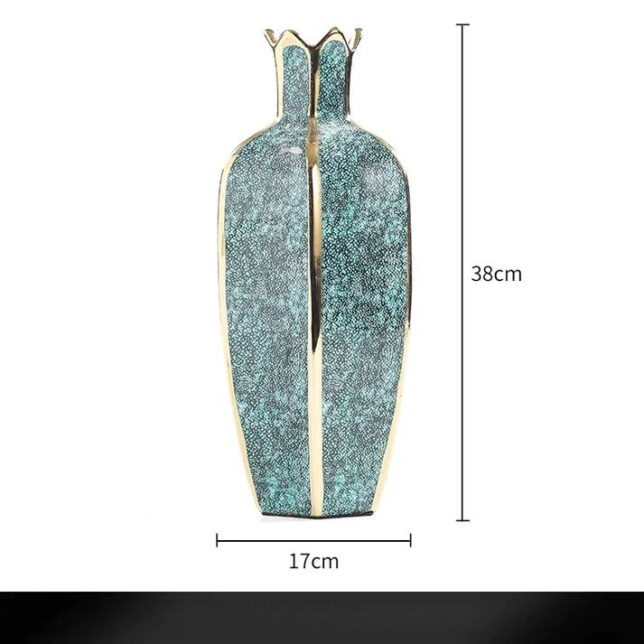 European ceramic gilt vase decoration for home modern living room decoration accessories interior luxury flower pots decorative - Kacey ShoppingMart