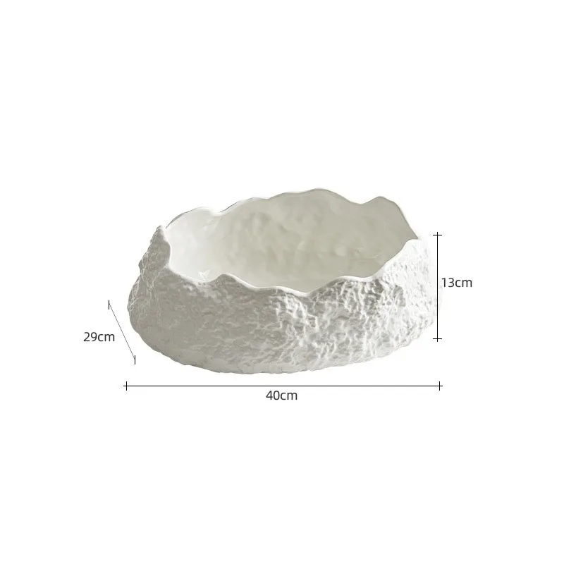 White Rock Border Plate - Kacey ShoppingMart