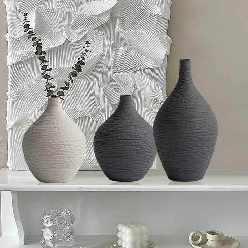 Nordic Luxury Ceramic Vase - Kacey ShoppingMart 