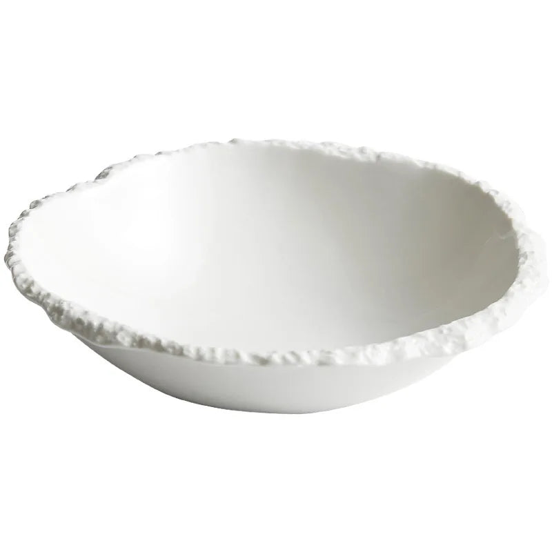 White Ceramic Bowl - Kacey ShoppingMart 