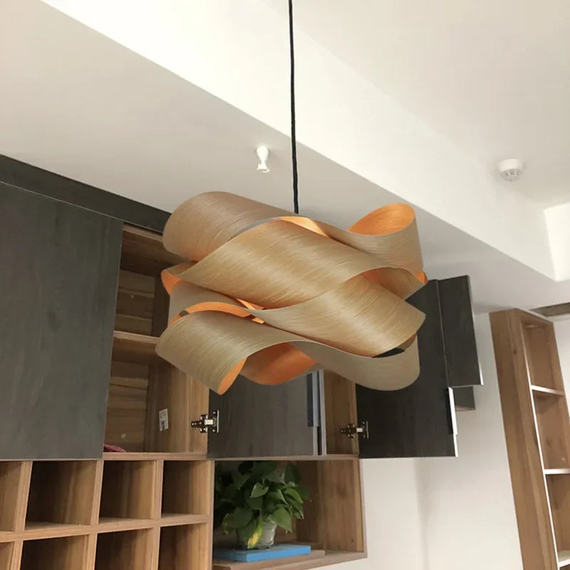 Southeast Asian Wood Pendant Lights - Kacey ShoppingMart 