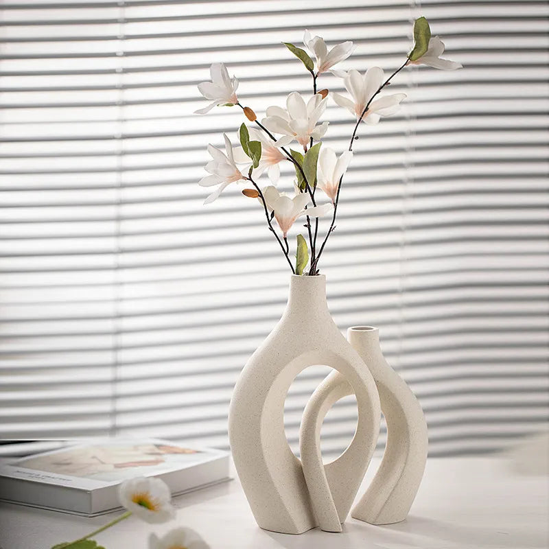 Luxury Ceramic Vase - Nordic Elegance - Kacey ShoppingMart 