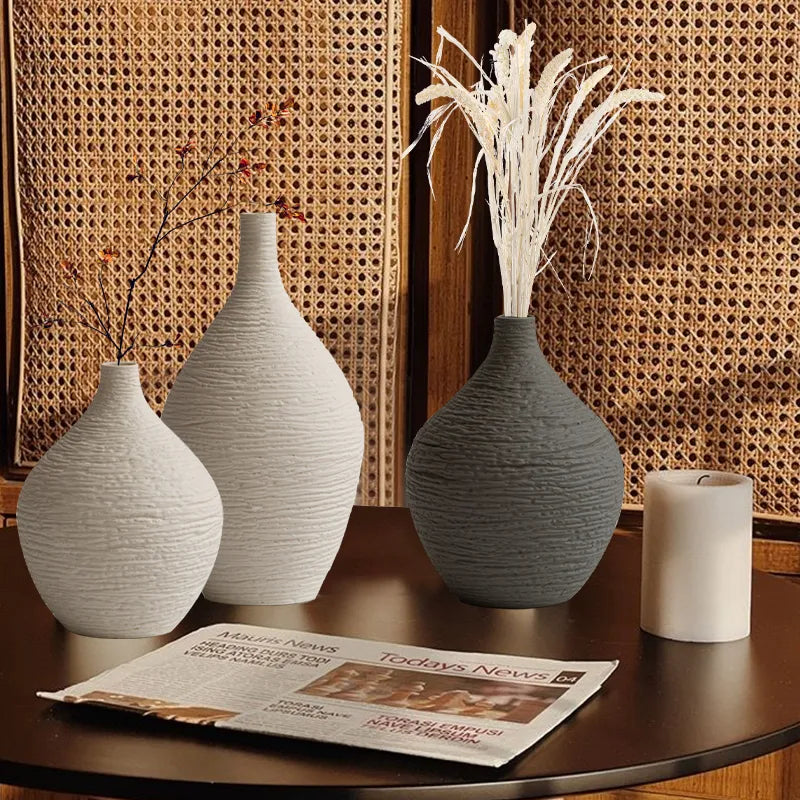 Nordic Luxury Ceramic Vase - Kacey ShoppingMart 