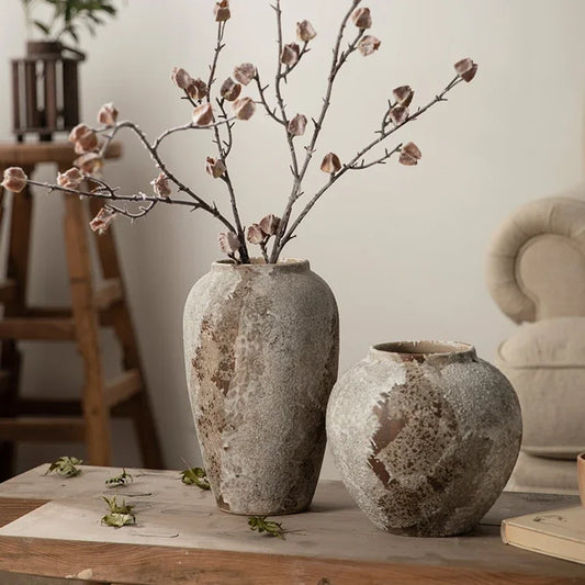 Mottled Retro Ceramic Vase - Kacey ShoppingMart