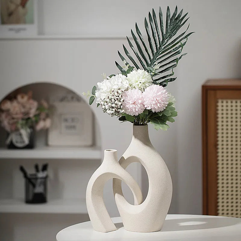 Luxury Ceramic Vase - Nordic Elegance - Kacey ShoppingMart 