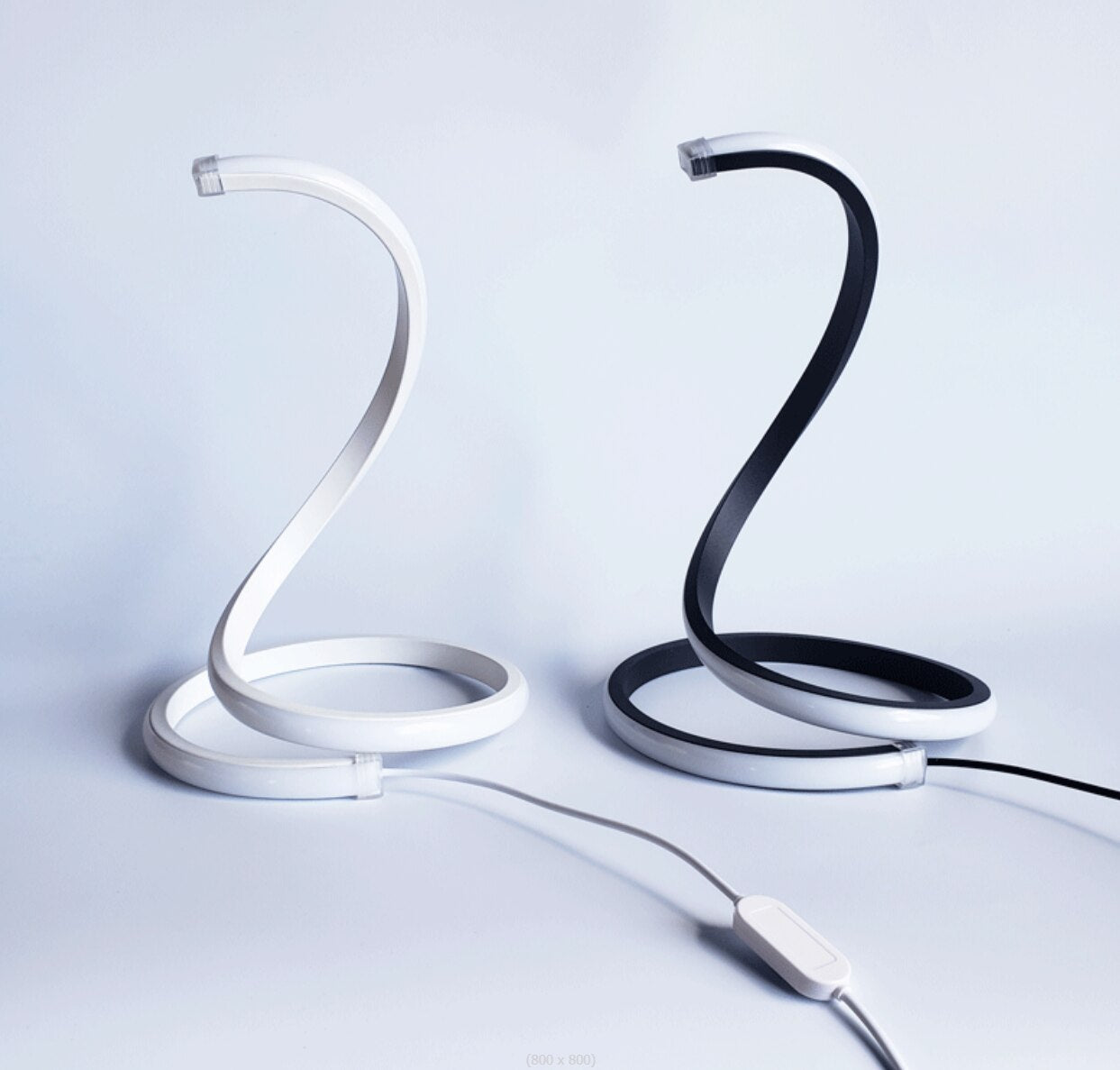 SpiralGlow LED Touch Table Lamp - Kacey ShoppingMart 