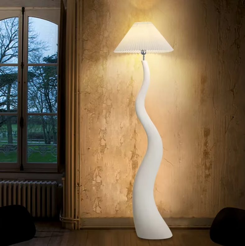 Nordic curved style mushroom floor lamp