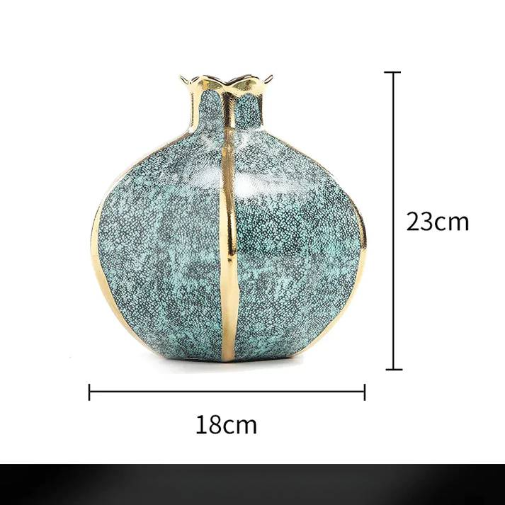 European ceramic gilt vase decoration for home modern living room decoration accessories interior luxury flower pots decorative - Kacey ShoppingMart 