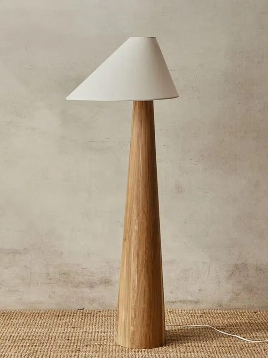 Japanese Wabi-sabi Vintage Solid Wood Floor Lamp