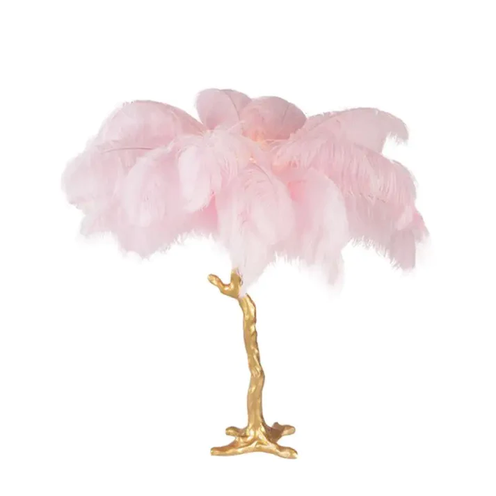 Ostrich Feather Table Lamp - Kacey ShoppingMart 